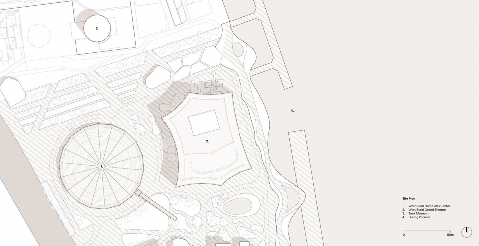 ©SHL Site Plan the west bund dome art center
