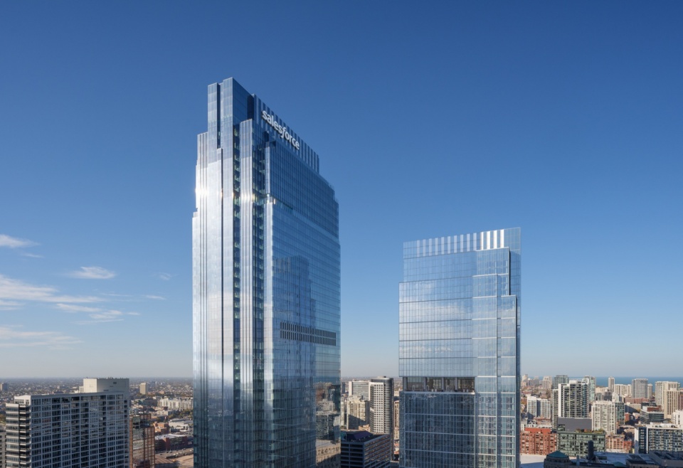 salesforce tower chicago by pelli clarke partners