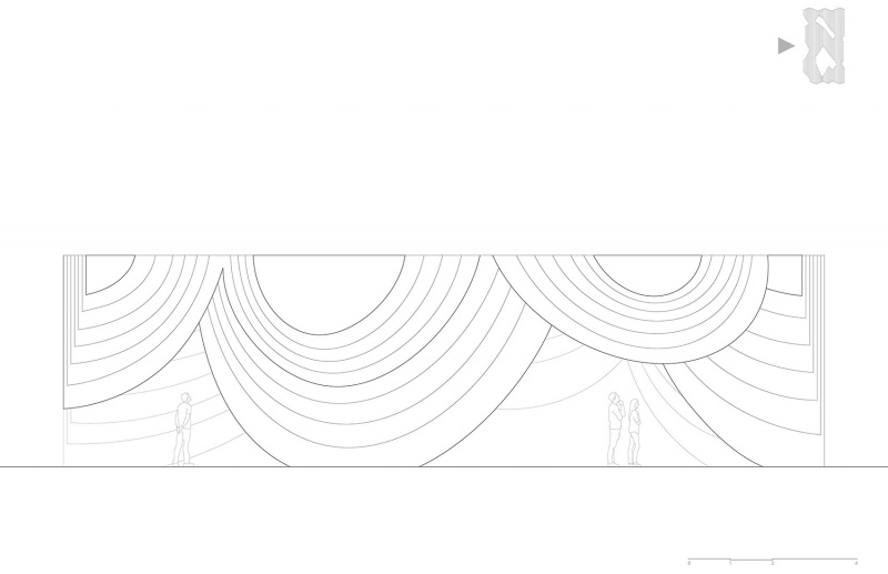 aluminum grotto and public ground by has design and research