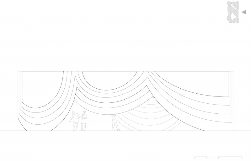 aluminum grotto and public ground by has design and research
