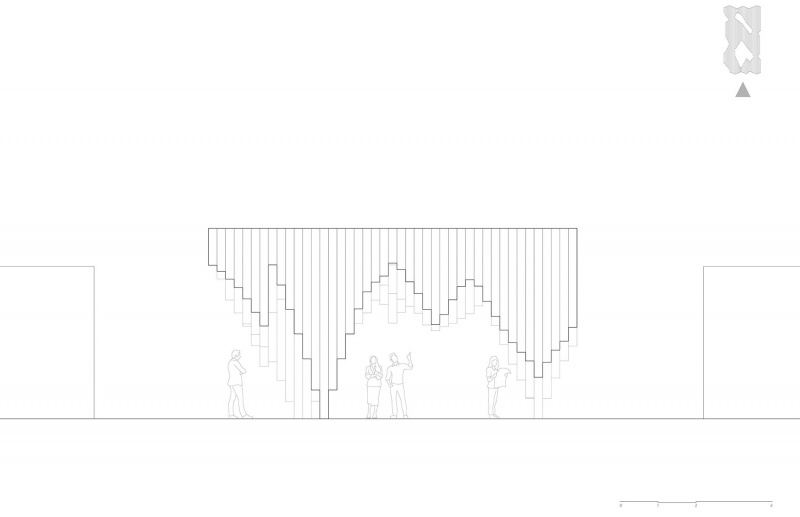 aluminum grotto and public ground by has design and research