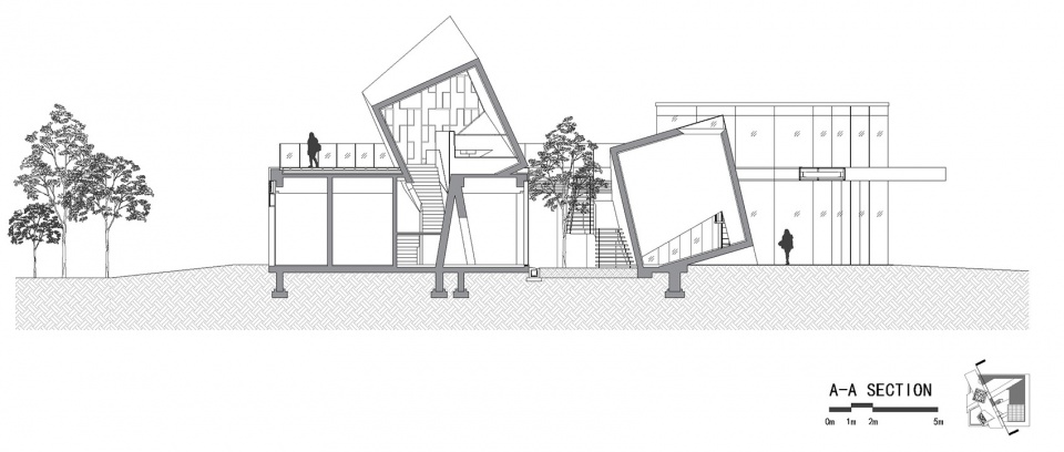 wind garden post station by isozaki huqian partners