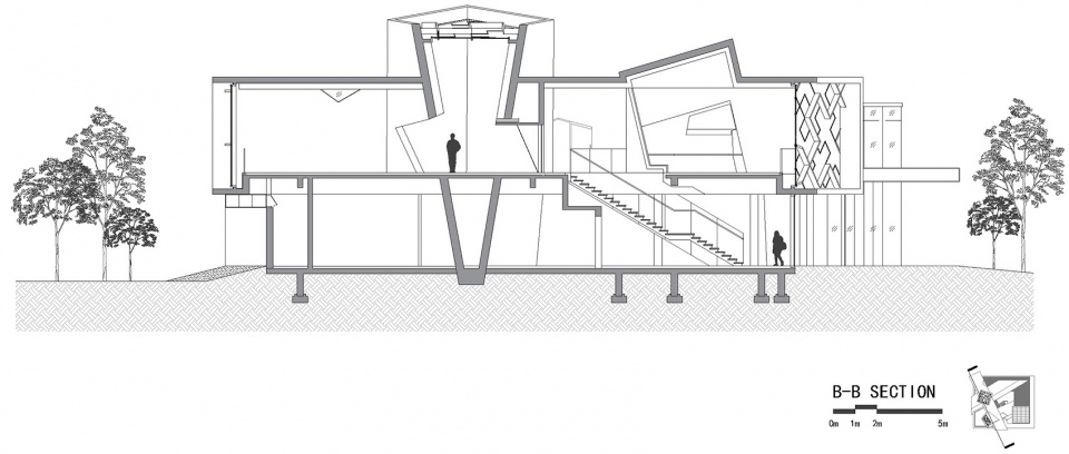 wind garden post station by isozaki huqian partners