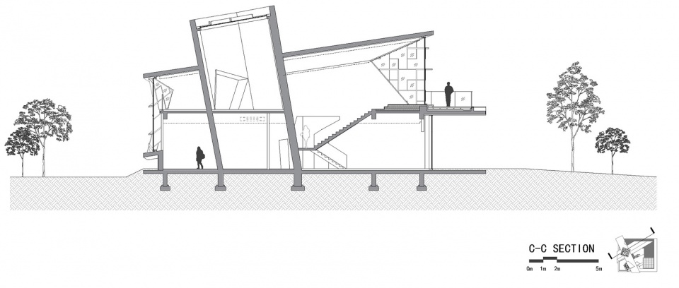 wind garden post station by isozaki huqian partners