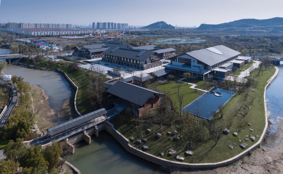 exhibition center of suzhou life and 9 town design studio for urban architecture health town by