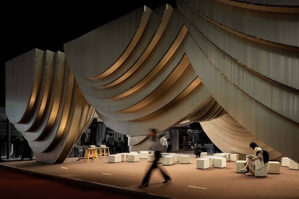aluminum grotto and public ground by has design and research