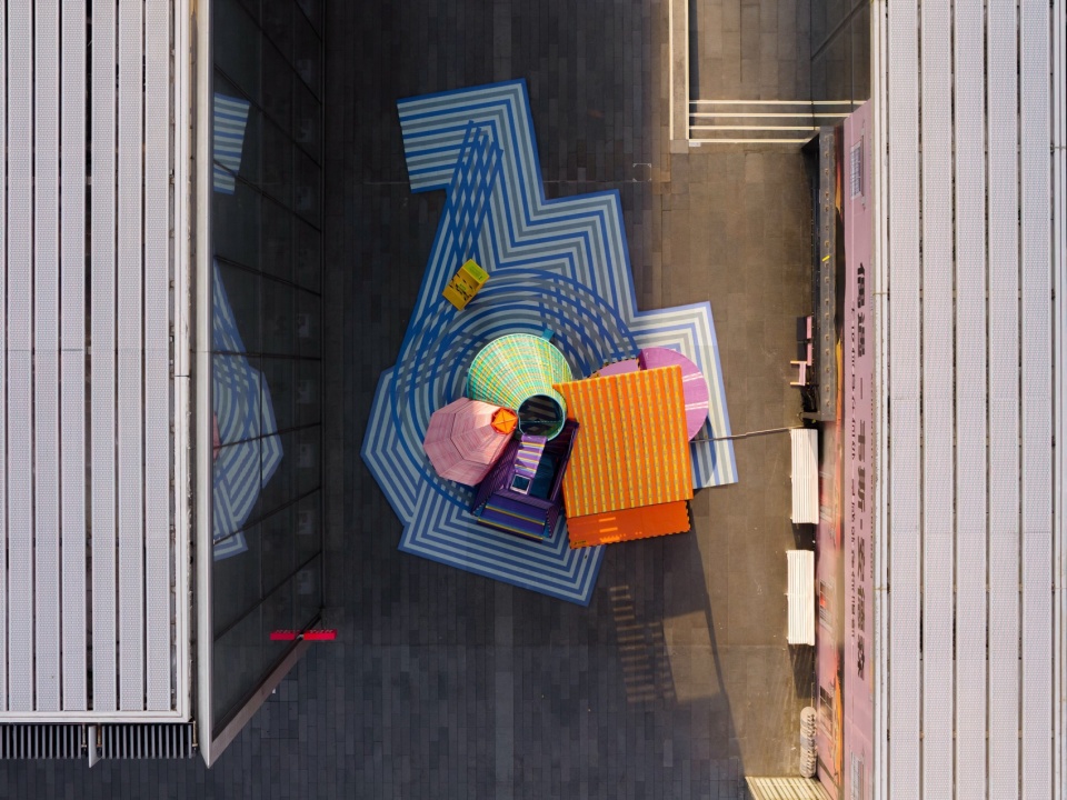 “编织城市” 织梦屋装置鸟瞰 © PITAKA woven city the house of dream