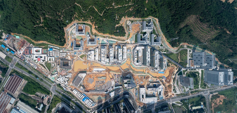 建设中的深圳理工大学 3 鸟瞰现场平面 拷贝