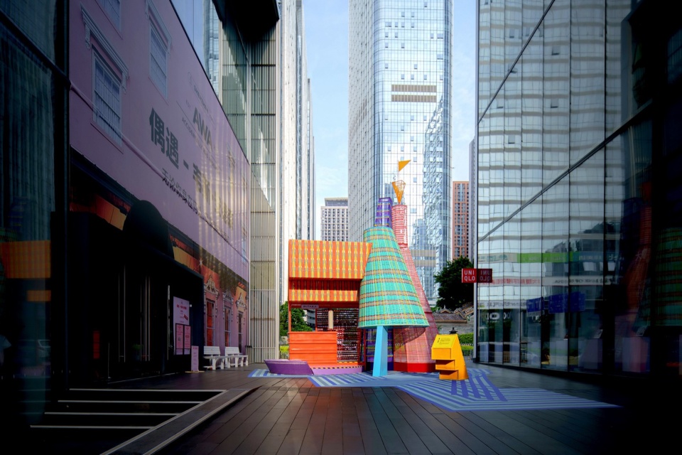 “编织城市 织梦屋”公共艺术装置© PITAKA woven city the house of dream