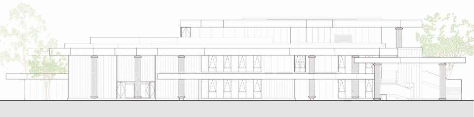 南立面,South elevation(图片来源:CZ工作室提供) technology center at intelligent manufacturing industrial park