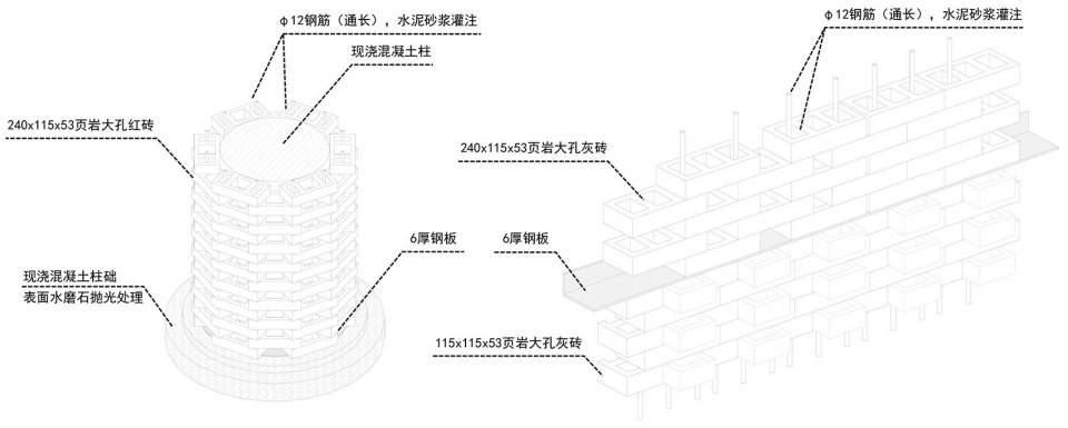 节点大样图,Large node diagram(图片来源:CZ工作室提供) technology center at intelligent manufacturing industrial park