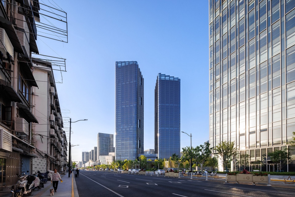 shanghai zhenru china overseas center mixed use project by som