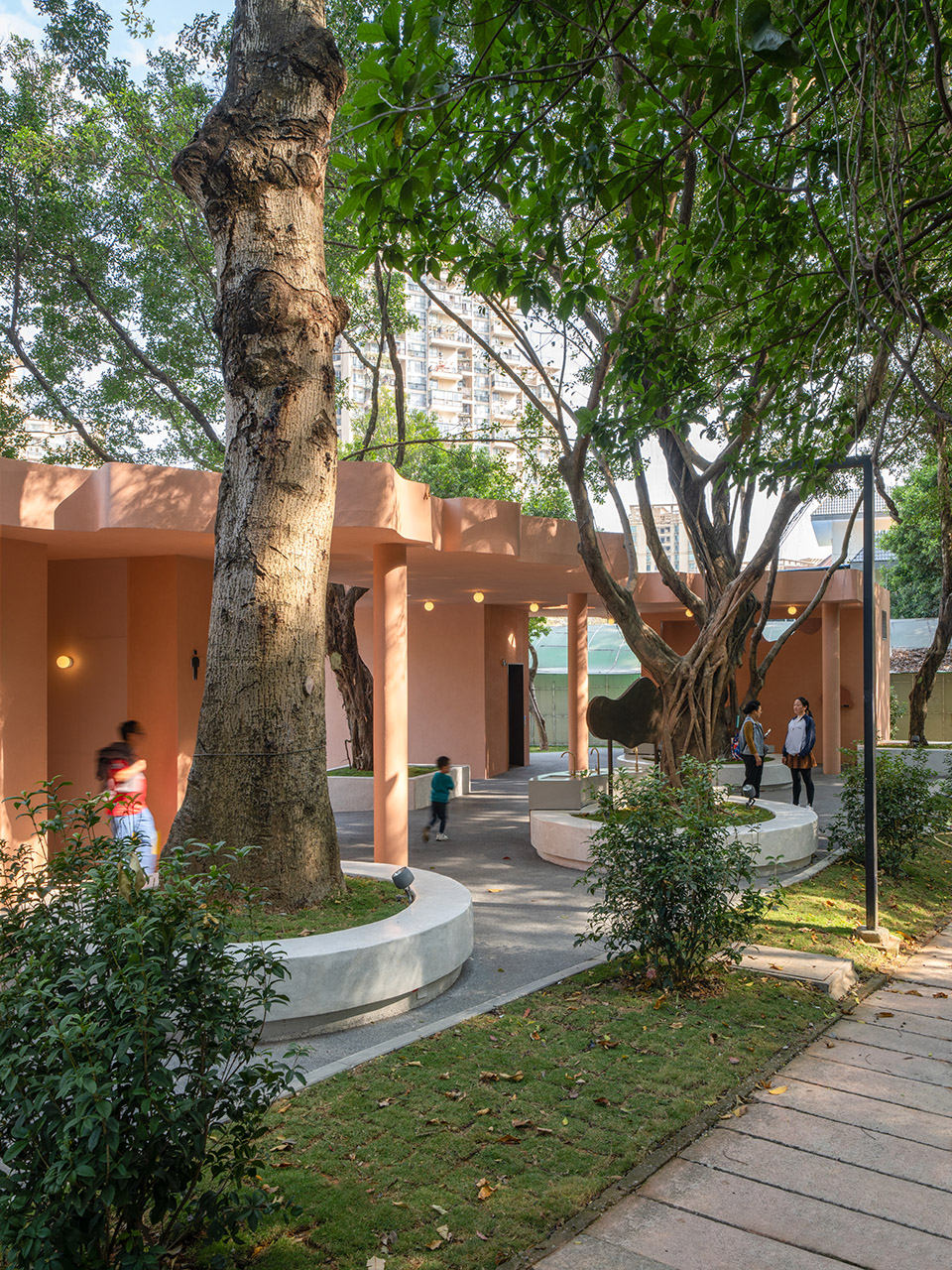 pavilion of pastel shadows at the shiyaling park by studio 10