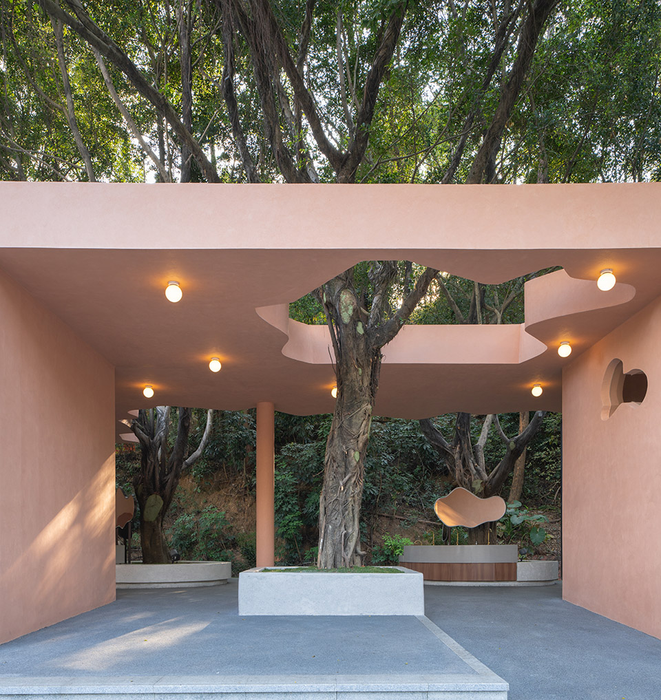 pavilion of pastel shadows at the shiyaling park by studio 10