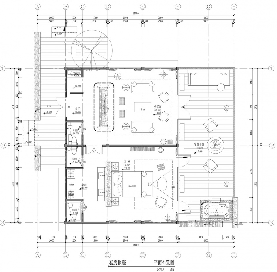 .套房帐篷平面图 Layout1 00 shaowu city erdu national forest health tent hotel by dasong architecture design