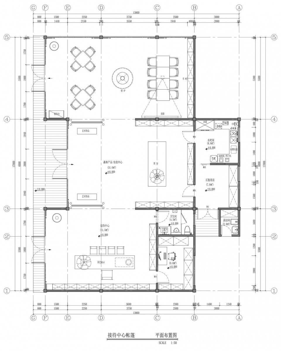.接待中心帐篷平面图 Layout1 00 shaowu city erdu national forest health tent hotel by dasong architecture design