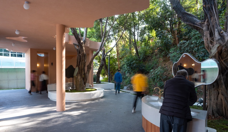 pavilion of pastel shadows at the shiyaling park by studio 10