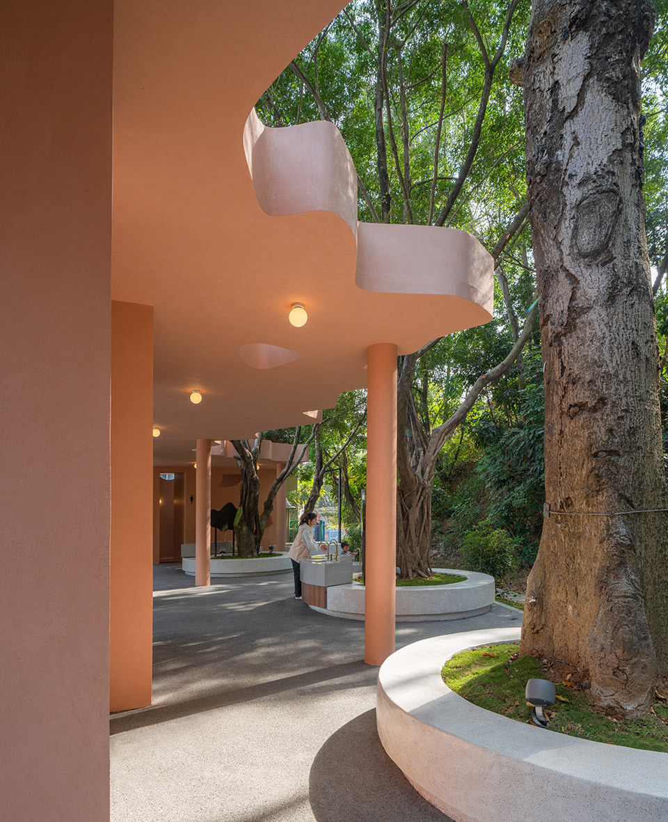 pavilion of pastel shadows at the shiyaling park by studio 10