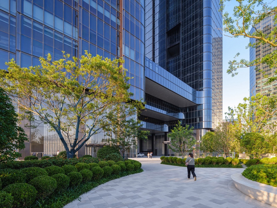 shanghai zhenru china overseas center mixed use project by som