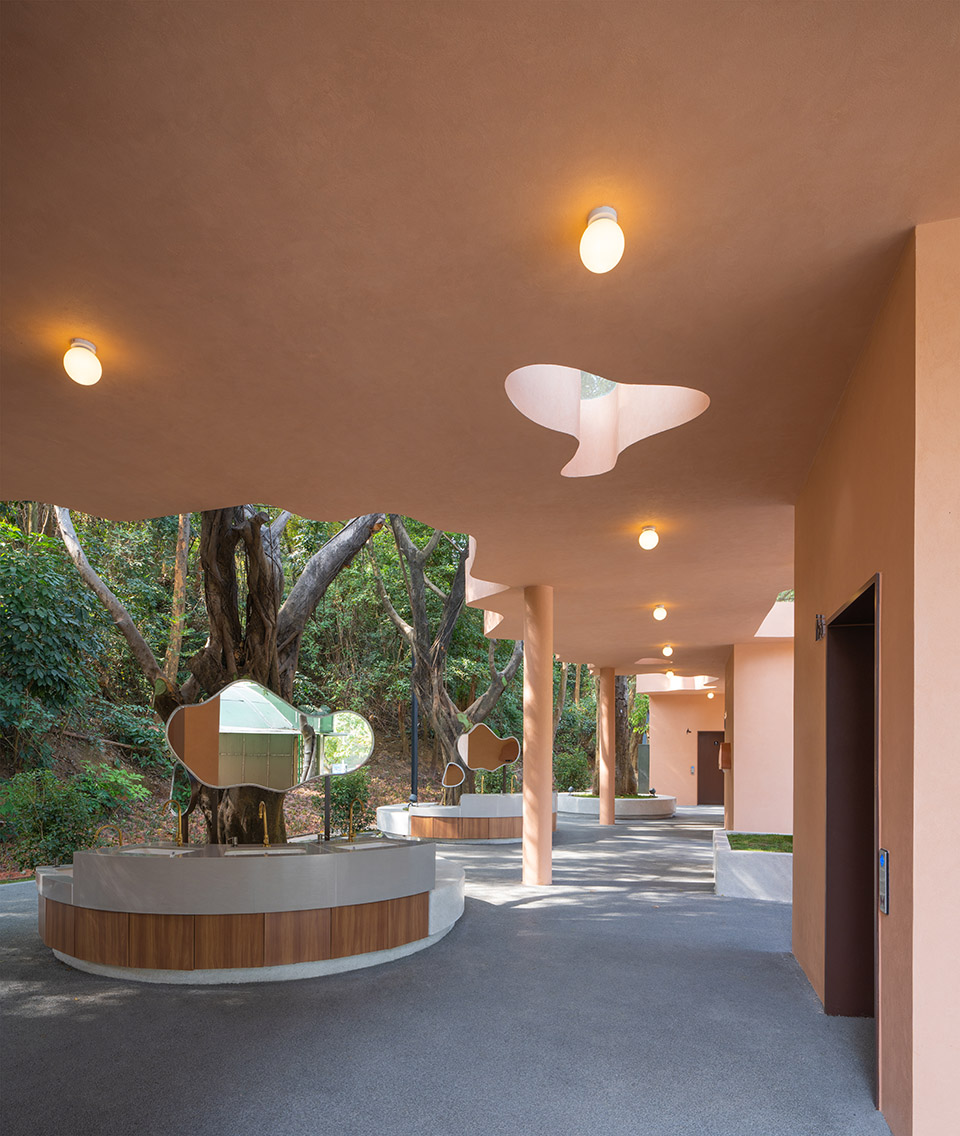 pavilion of pastel shadows at the shiyaling park by studio 10