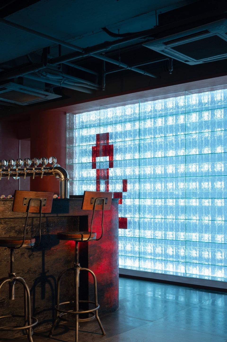 beer glass bar by time corner space design
