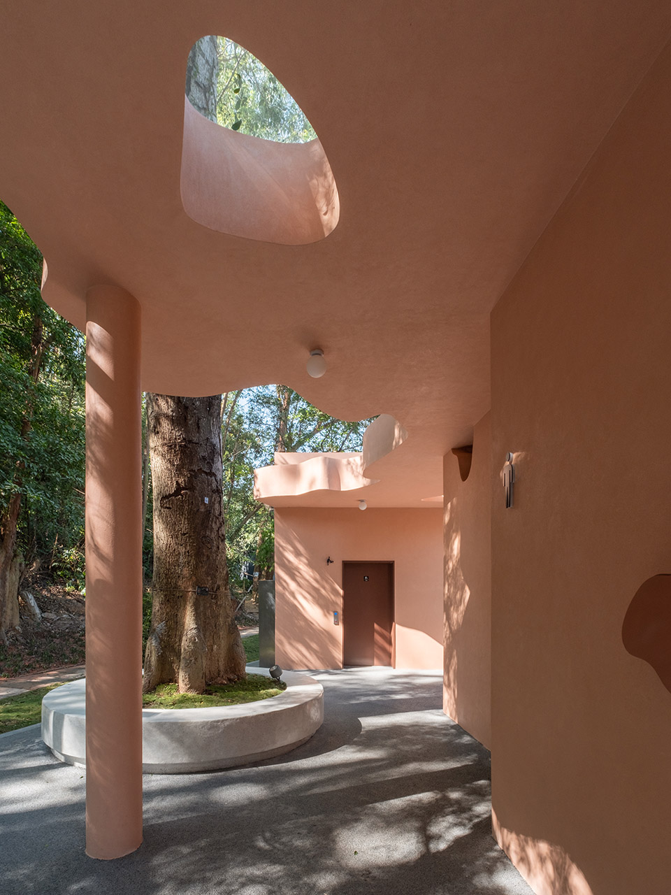 pavilion of pastel shadows at the shiyaling park by studio 10
