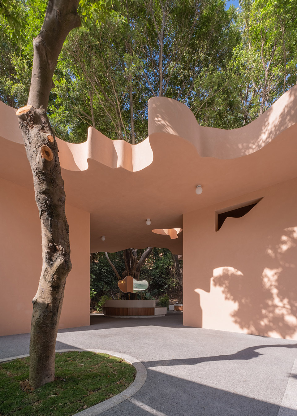 pavilion of pastel shadows at the shiyaling park by studio 10