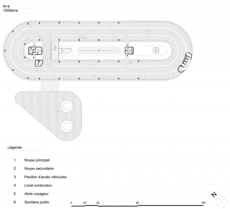 park and ride and bus station by ateliers o s architectes