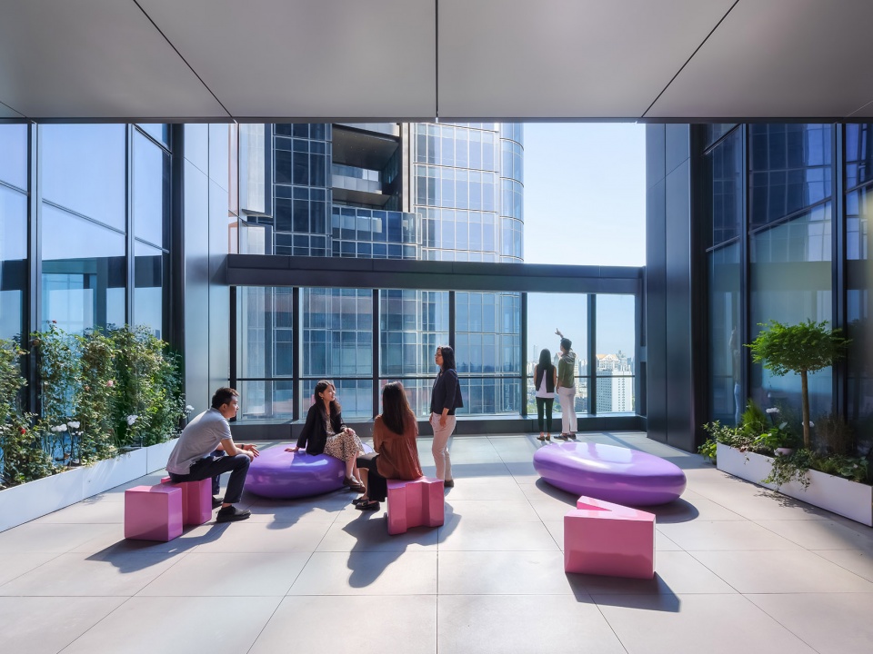 shanghai zhenru china overseas center mixed use project by som