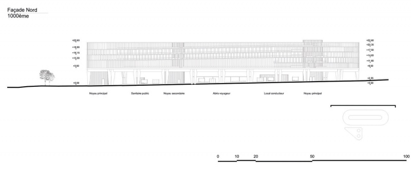 park and ride and bus station by ateliers o s architectes