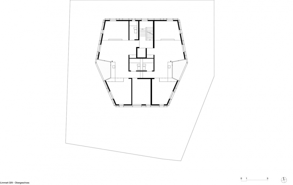 Apartment Building L329 in Zurich Switzerland by Rossetti Wyss Architects