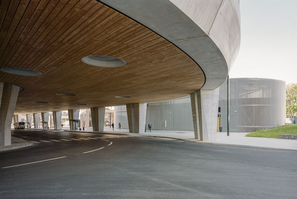 park and ride and bus station by ateliers o s architectes