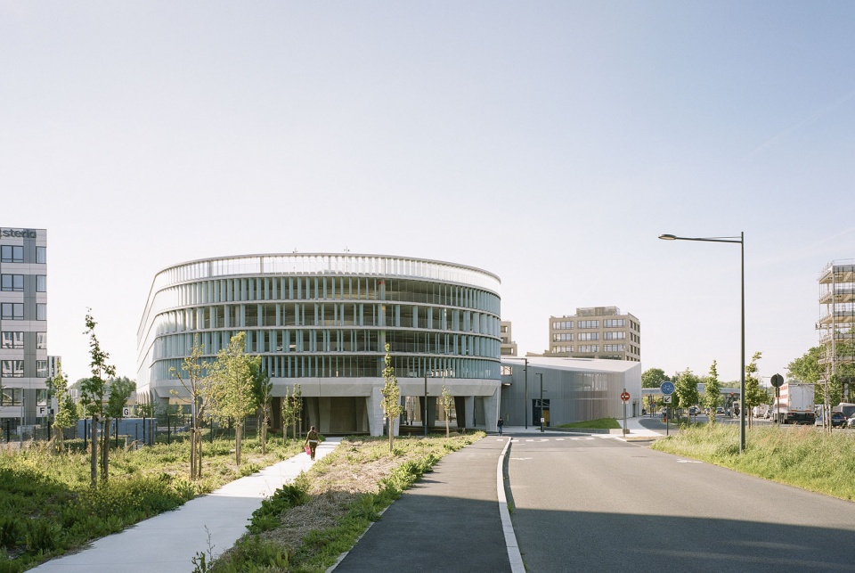 park and ride and bus station by ateliers o s architectes