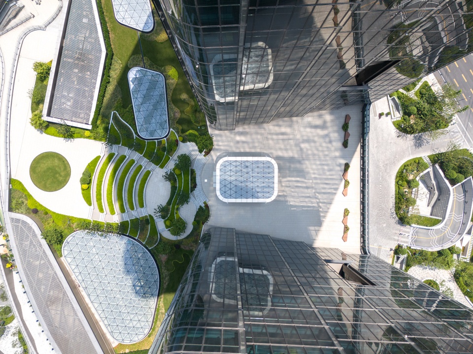 shanghai zhenru china overseas center mixed use project by som