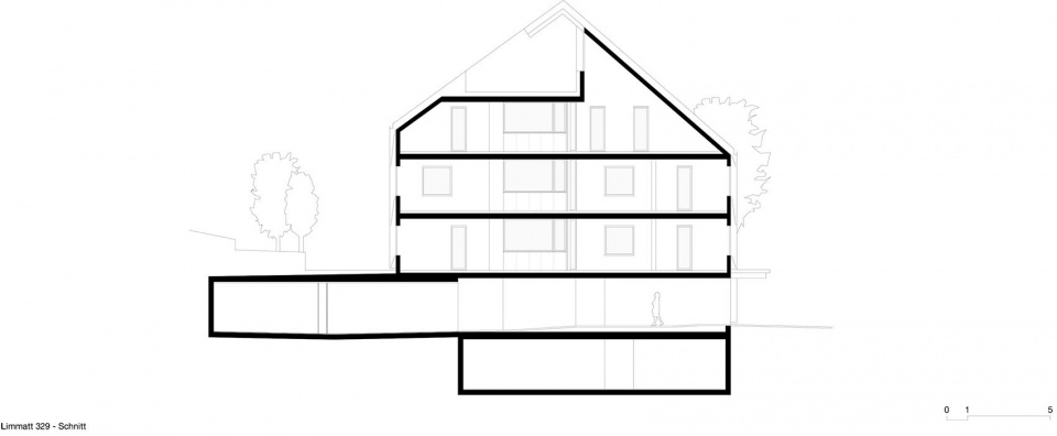 Apartment Building L329 in Zurich Switzerland by Rossetti Wyss Architects