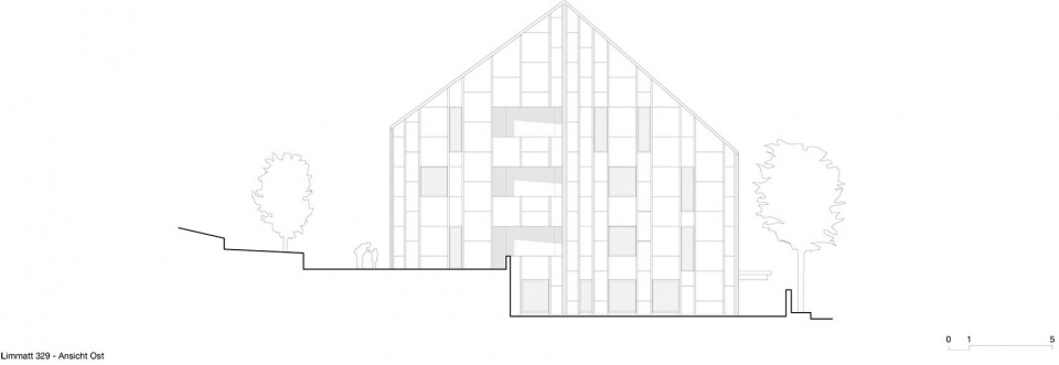 Apartment Building L329 in Zurich Switzerland by Rossetti Wyss Architects