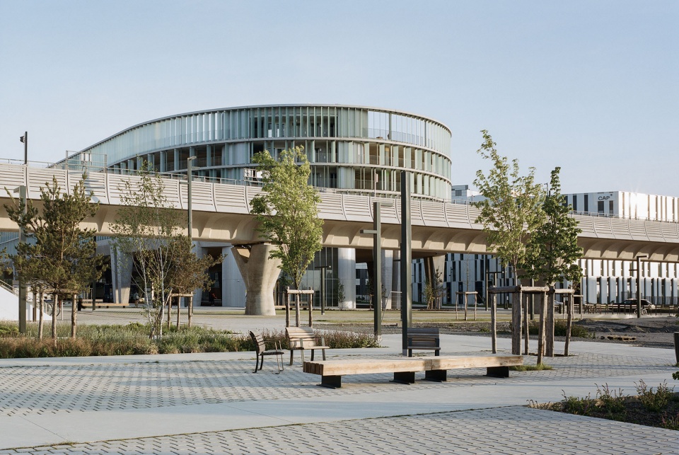 park and ride and bus station by ateliers o s architectes