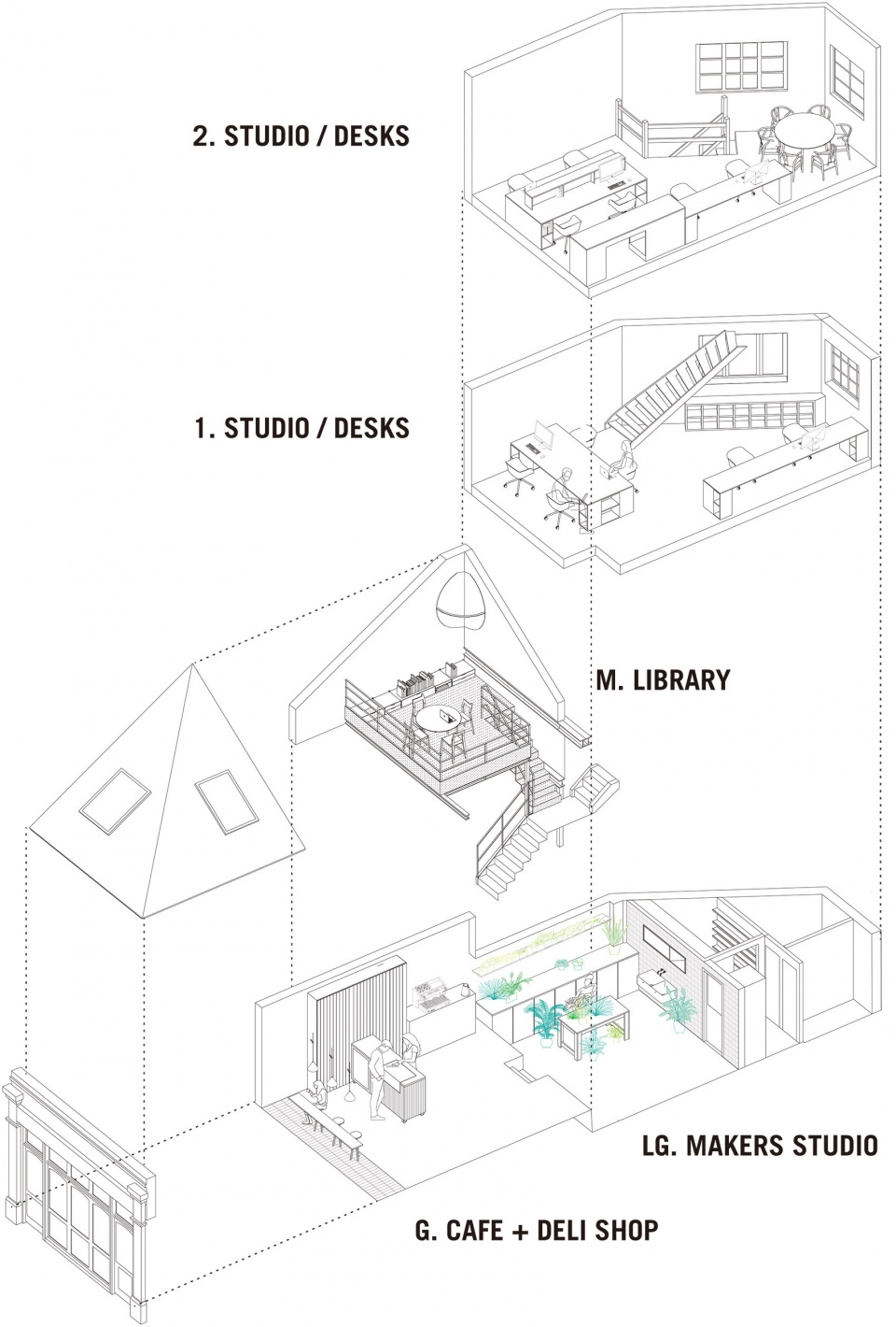 One and a Half CoWorking Studio by Trellik Design Studio
