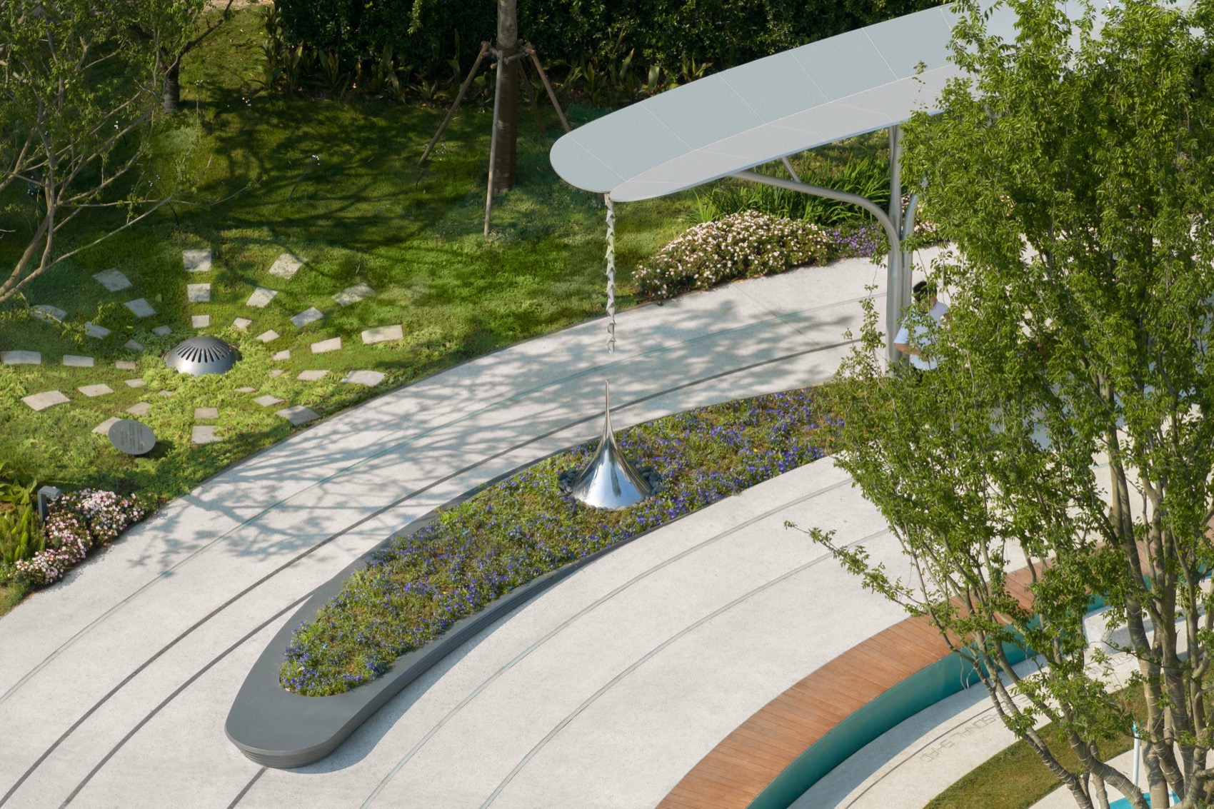 Rotating Water Drop Park by HID Landscape Architecture - 谷德设计网