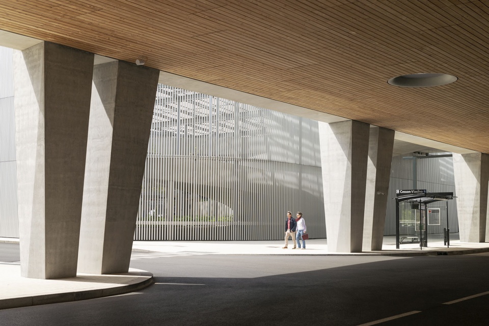 park and ride and bus station by ateliers o s architectes