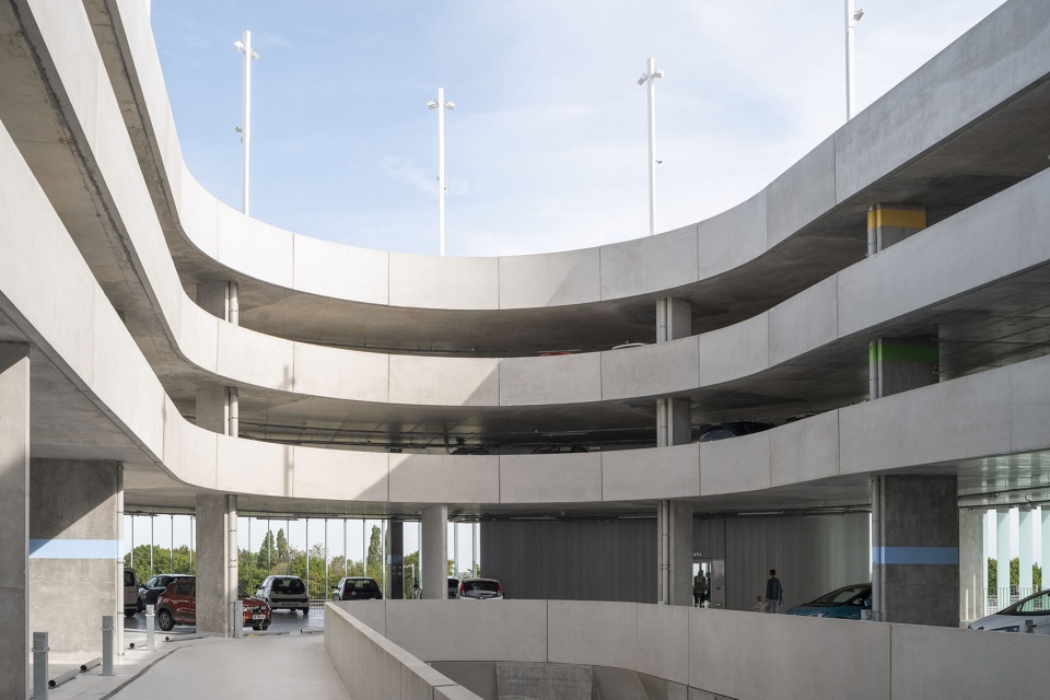 park and ride and bus station by ateliers o s architectes