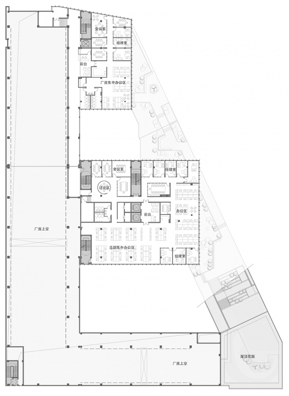 zhejiang zhongda technology office complex by bcbd