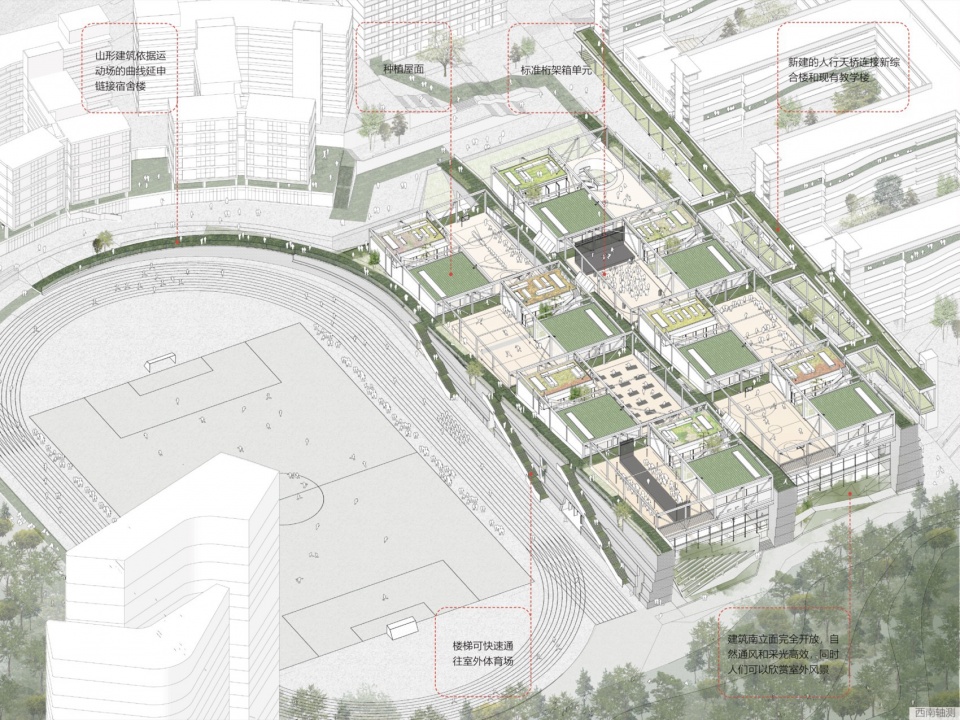 New Sports and Arts Centre of Hongling High School by O office Architects