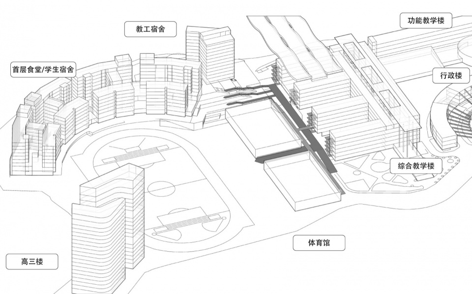 New Sports and Arts Centre of Hongling High School by O office Architects