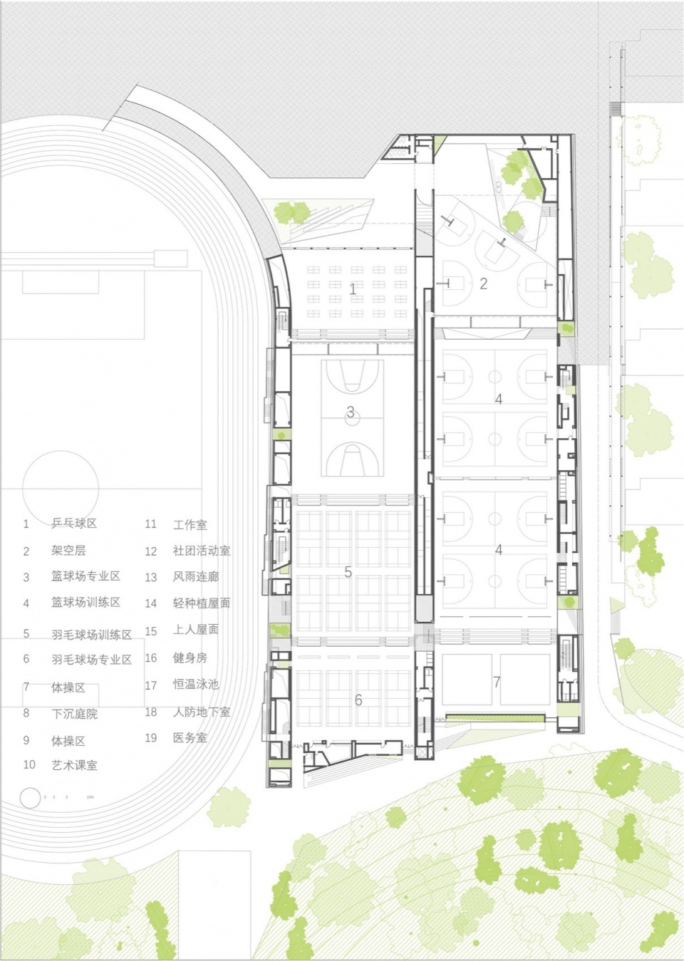 New Sports and Arts Centre of Hongling High School by O office Architects