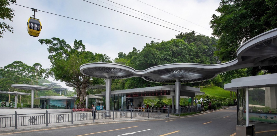 入口交通流线梳理 yunshan road south distribution square of baiyun mountain