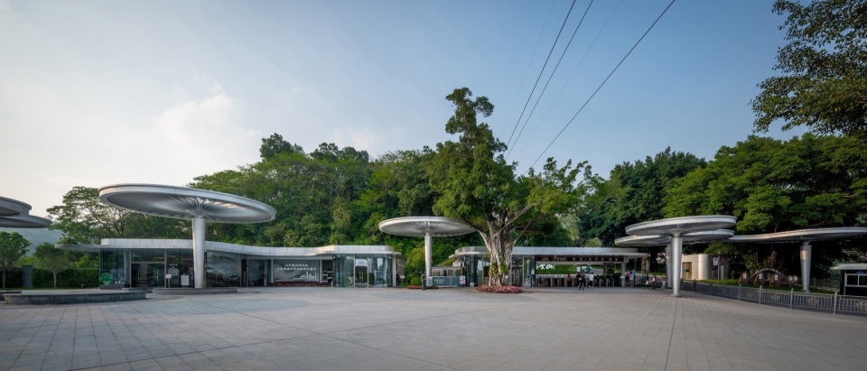 游客服务中心实景鸟瞰2 yunshan road south distribution square of baiyun mountain