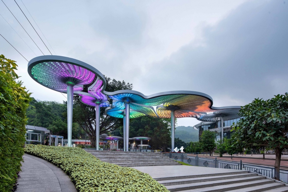 建筑形态转译 yunshan road south distribution square of baiyun mountain