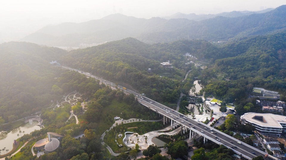 整体鸟瞰 yunshan road south distribution square of baiyun mountain