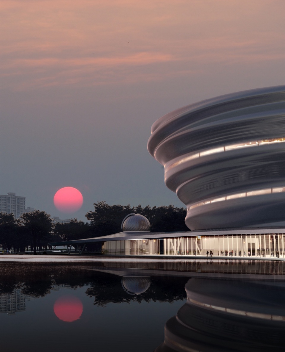 MAD Hainan Science and Technology Museum sunset view
